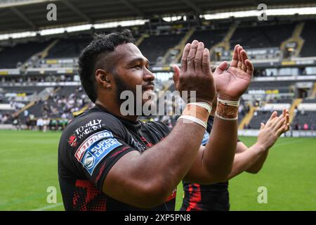 Hull, Angleterre - 3 août 2024 - Agnatius Paasi de St Helens. Rugby League Betfred Super League , Hull FC vs Helens at MKM Stadium, Hull, UK Dean Williams Banque D'Images