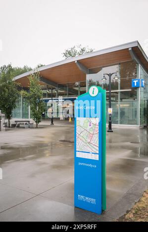 Station de SkyTrain Inlet Centre à Port Moody BC, Canada. Banque D'Images