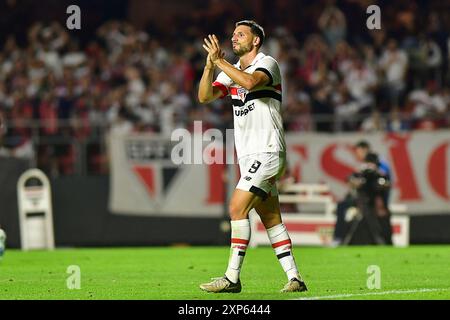 São Paulo (SP), 03/08/2024 - Soccer/São PAULO X FLAMENGO - Calleri de São Paulo - match entre São PAULO X FLAMENGO, valable pour la 21ème manche du Championnat brésilien, tenue au stade MorumBis, à São Paulo, dans la soirée de ce samedi 03. (Photo : Eduardo Carmim/Alamy Live News) Banque D'Images