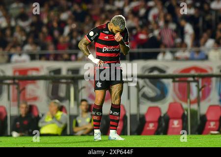 São Paulo (SP), 03/08/2024 - Soccer/São PAULO X FLAMENGO - Gabi from Flamengo - match entre São PAULO X FLAMENGO, valable pour la 21ème manche du Championnat brésilien, tenue au stade MorumBis, à São Paulo, dans la soirée de ce samedi 03. (Photo : Eduardo Carmim/Alamy Live News) Banque D'Images