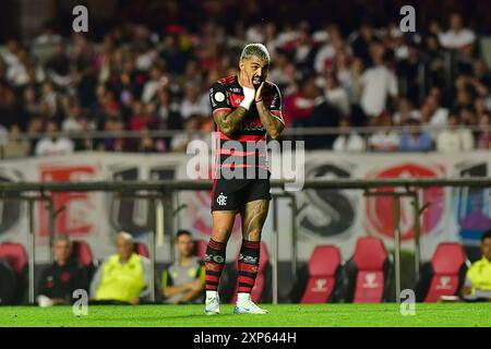 São Paulo (SP), 03/08/2024 - Soccer/São PAULO X FLAMENGO - Gabi from Flamengo - match entre São PAULO X FLAMENGO, valable pour la 21ème manche du Championnat brésilien, tenue au stade MorumBis, à São Paulo, dans la soirée de ce samedi 03. (Photo : Eduardo Carmim/Alamy Live News) Banque D'Images