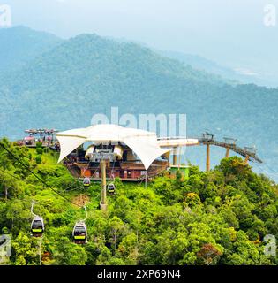 Téléphérique sur l'île de Langkawi, Malaisie Banque D'Images