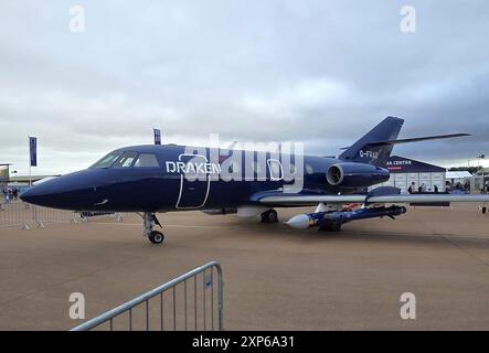 RAF Fairford, Royaume-Uni. 20 juillet 2024. Dassault Falcon 20 en exposition statique au RIAT 2024. Banque D'Images