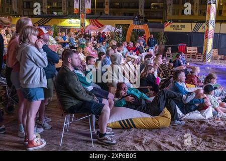 Middelkerke, Belgique. 03 août 2024. Le Festival Olympique, le samedi 03 août 2024 à Middelkerke. Les Jeux de la XXXIIIe Olympiade se déroulent à Paris du 26 juillet au 11 août. La délégation belge compte 165 athlètes dans 21 sports. BELGA PHOTO NICOLAS MAETERLINCK crédit : Belga News Agency/Alamy Live News Banque D'Images