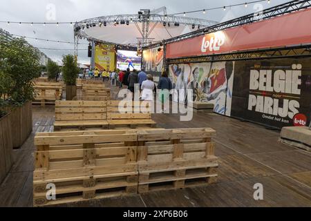 Middelkerke, Belgique. 03 août 2024. Le Festival Olympique, le samedi 03 août 2024 à Middelkerke. Les Jeux de la XXXIIIe Olympiade se déroulent à Paris du 26 juillet au 11 août. La délégation belge compte 165 athlètes dans 21 sports. BELGA PHOTO NICOLAS MAETERLINCK crédit : Belga News Agency/Alamy Live News Banque D'Images