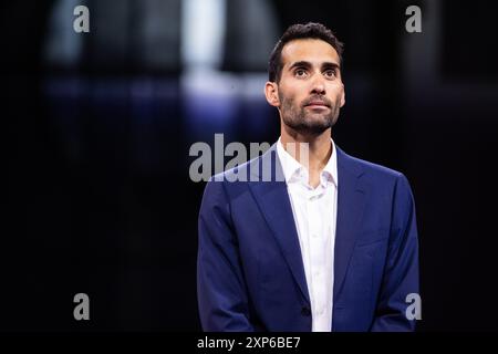 Decines Charpieu, France. 03 août 2024. Paris, France. 03 août 2024. Martin Fourcade, escrime, équipe féminine Sabre lors des Jeux Olympiques de Paris 2024 le 3 août 2024 au champ-de-mars Arena à Paris, France - photo Baptiste Autissier/Panoramic/DPPI Media Credit : DPPI Media/Alamy Live News Banque D'Images