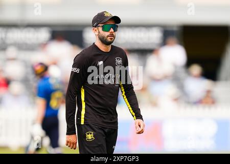 Bristol, Royaume-Uni, 4 août 2024. Jack Taylor du Gloucestershire lors du match de la Metro Bank One-Day Cup entre le Gloucestershire et le Warwickshire. Crédit : Robbie Stephenson/Gloucestershire Cricket/Alamy Live News Banque D'Images