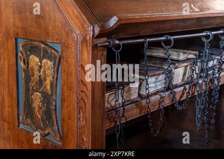 Sala del Nuti, ancienne bibliothèque Malatestiana. Cesena, Émilie-Romagne, Italie, Europe. Banque D'Images