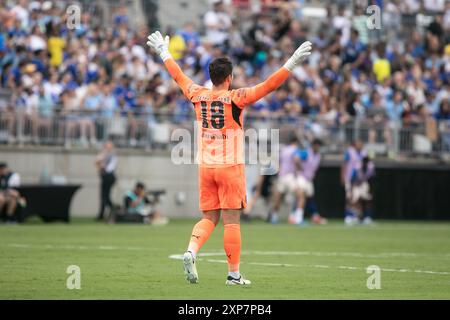 Columbus, Ohio, États-Unis. 3 août 2024. Stefan Ortega, gardien de but de Manchester City (18 ans). Manchester City affronte le Chelsea FC dans un match amical international au Ohio Stadium. Crédit : Kindell Buchanan/Alamy Live News Banque D'Images