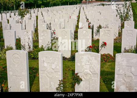 Cimetière de guerre du Commonwealth Belgique Banque D'Images