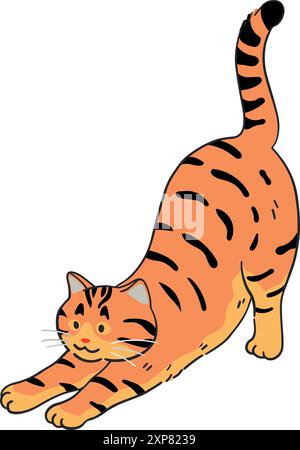 Illustrations vectorielles de chat mignon. Illustration de Vecteur