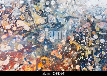 Abstract colorful peinture à l'huile sur toile. Banque D'Images