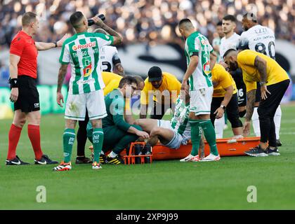 Sao Paulo, Brésil. 04 août 2024. Football Football - Championnat brésilien – Corinthians x Juventude - stade Néo Quimica Arena. Joueurs pendant le match crédit : Vilmar Bannach/Alamy Live News Banque D'Images