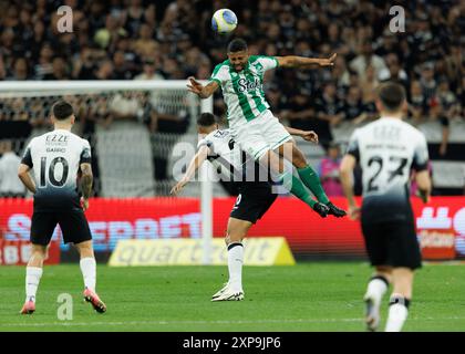 Sao Paulo, Brésil. 04 août 2024. Football Football - Championnat brésilien – Corinthians x Juventude - stade Néo Quimica Arena. Joueurs pendant le match crédit : Vilmar Bannach/Alamy Live News Banque D'Images