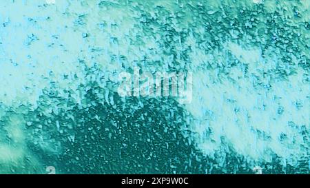 Dynamique cyan bleu aqua pixel texture éclaboussures éclaboussures bulles écoulement art illustration abstrait fond. Banque D'Images