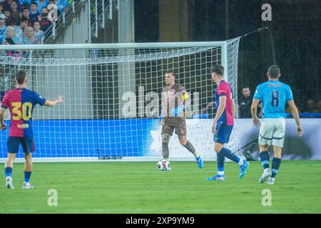 Orlando, Floride, États-Unis, 30 juillet 2024, le gardien de Manchester City FC Ederson #31 lors de la série FC 2024 au Camping World Stadium. (Crédit photo : Marty Jean-Louis/Alamy Live News Banque D'Images