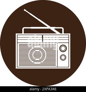 vieille icône de radio illustration vectorielle conception simple Illustration de Vecteur