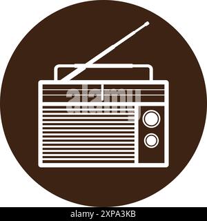 vieille icône de radio illustration vectorielle conception simple Illustration de Vecteur