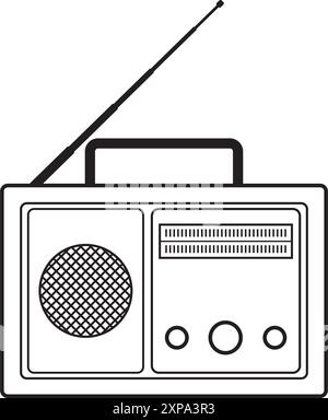 vieille icône de radio illustration vectorielle conception simple Illustration de Vecteur