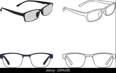 icône de lunettes illustration vectorielle conception simple Illustration de Vecteur