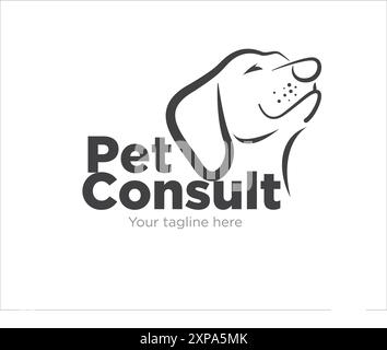 soin de chien pour les conceptions de logo de soin d'animal de compagnie et consulter Illustration de Vecteur