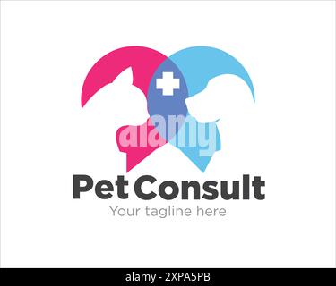 conception de logo pet health consult pour consultation médicale Illustration de Vecteur