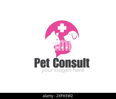 PET HEALTH CONSULT CONCEPTIONS DE LOGO POUR SERVICE MÉDICAL Illustration de Vecteur