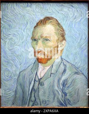 Autoportrait (1889) Vincent van Gogh (1853-1890). Banque D'Images