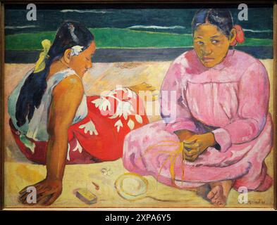 Femmes tahitiennes femmes de Tahiti 1891 Paul Gauguin 1848-1903. Banque D'Images