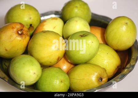 Jujube indien ou Ber (Ziziphus mauritiana) dans un bol : (pix Sanjiv Shukla) Banque D'Images