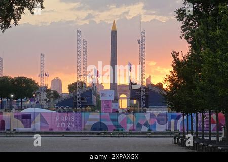 Paris, place de la Concorde, Vorbereitungen zu den Olympischen Spielen 2024, Jeux Olympiques 2024, JO24 // Paris, place de la Concorde, préparatifs f Banque D'Images