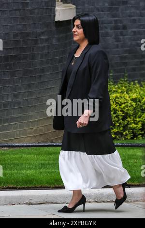 Shabana Mahmood, député, secrétaire à la Justice et Lord Chancelier Starmer gouvernement du Parti travailliste, Downing Street, Londres, Royaume-Uni Banque D'Images