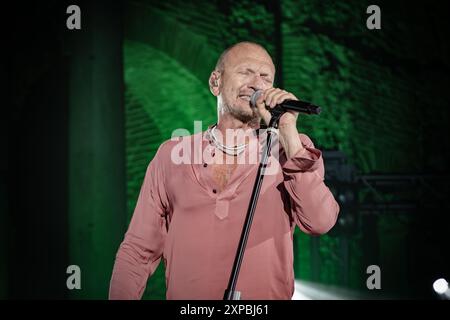 Biagio Antonacci Live a Teatro Antico di Taormina 1 Agosto 2024 Banque D'Images