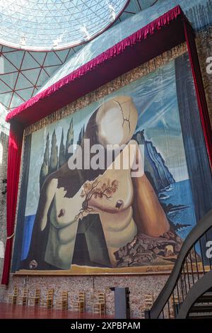 Figueres, Espagne - 3 août 2024 : intérieur du Théâtre-Musée de Salvador Dali, Figueres, Catalogne Banque D'Images