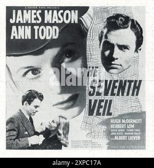 JAMES MASON et ANN TODD dans LE SEPTIÈME VOILE 1945 réalisateur COMPTON BENNETT histoire originale / scénario Muriel et Sydney Box musique Benjamin Frankel produit aux Riverside Studios London Ortus films / Sydney Box Productions / Eagle-Lion distribution Banque D'Images