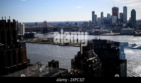 New York, États-Unis. 08 mars 2024. Vue sur New York. Crédit : Britta Pedersen/dpa/Alamy Live News Banque D'Images