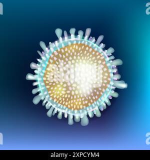 Lymphocyte T ou lymphocyte T. Type de globules blancs. Système immunitaire Illustration de Vecteur