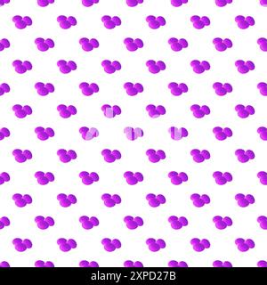 Motif sans couture de Purple Triple oeufs sur fond blanc Banque D'Images