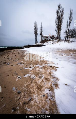 Phare de point Betsie dans le Michigan Banque D'Images