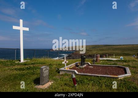 Nouveau cimetière et tombes, St. Bride's, Terre-Neuve, Canada Banque D'Images