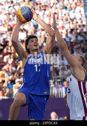 Jules Rambaut de France, 3x3 Basketball, demi-finale homme's entre la ...