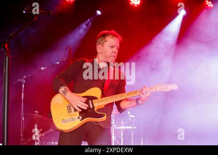 STOCKHOLM, Suède. , . L'acteur canadien Kiefer Sutherland se produit avec son groupe au Grona Lund à Stockholm, en Suède, le 05 août 2024. Photo : Mickan Mörk/TT/Code 11576 crédit : TT News Agency/Alamy Live News Banque D'Images