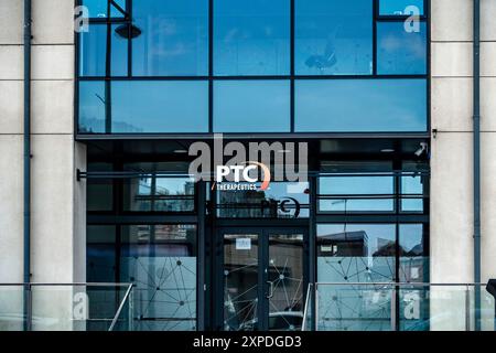 Les bureaux de PTC Therapeutics à Sir John Rogersons Quay, dublin, Irlande. Banque D'Images