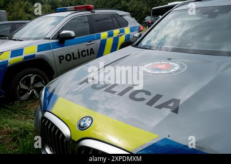 Marquage des voitures de police slovaques Slovaquie voiture de police Europe Banque D'Images