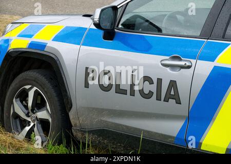 Marquage de la voiture de police slovaque Slovaquie voiture de police Europe Banque D'Images