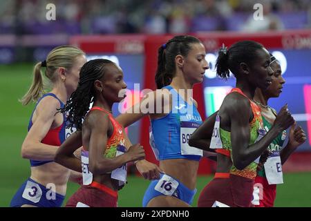 Parigi, France. 05 août 2024. Nadia Battocletti lors de la finale féminine du 5000 mètres d'athlétisme aux Jeux olympiques d'été de 2024, lundi 5 août 2024, à Paris, France. (Photo de Spada/LaPresse) crédit : LaPresse/Alamy Live News Banque D'Images