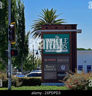 Enseigne Whole Foods Market en Californie Banque D'Images