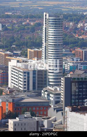 Une vue surélevée de Bridgewater place dans le centre-ville de Leeds, West Yorkshire, Royaume-Uni Banque D'Images