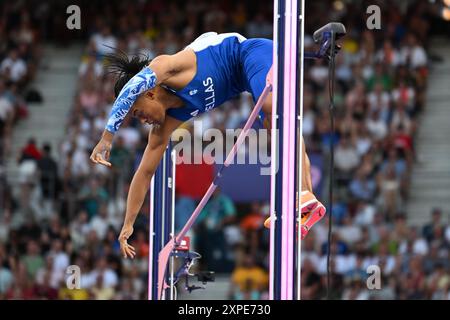 Jeux Olympiques de Paris. 5 août, 2024 août 2024 ; Jeux Olympiques de Paris, stade de France, Paris, France, jour 10 ; Athlétisme, voûte à la perche pour hommes, KARALIS Emmanouil de Grèce en action crédit : action plus Sports images/Alamy Live News Banque D'Images