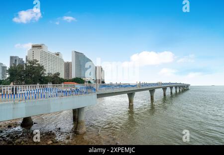 Jetée touristique par la mer, Beihai, Guangxi, Chine Banque D'Images